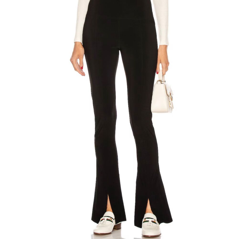 NWOT Norma Kamali split splat stretch jersey pant, $199
